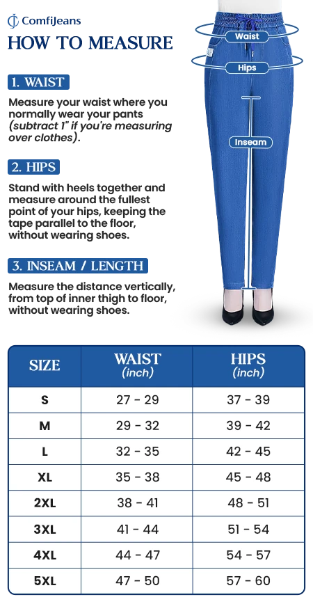 ComfiJeans - Flattering High Waist Ultra-Stretch Mom Jeans