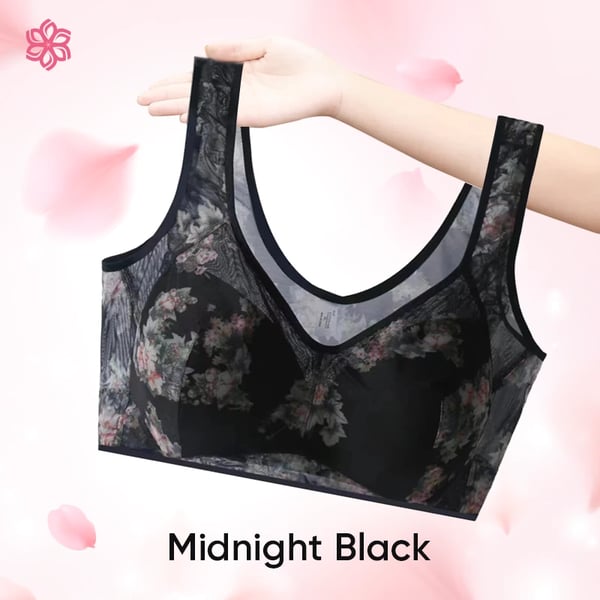 Ultra-Thin Silk Lace Bra - Lace Buttonless Comfortable Bra