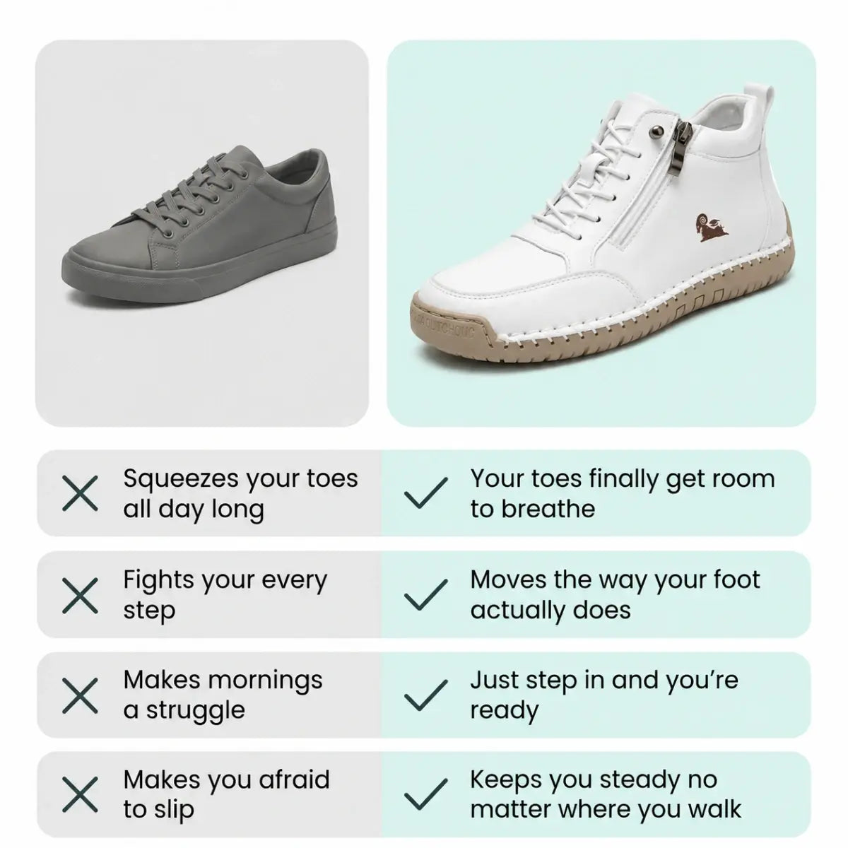 ComfyAir - Comfortable Orthopedic Zipper Hand-Stitched Slip-On Shoes