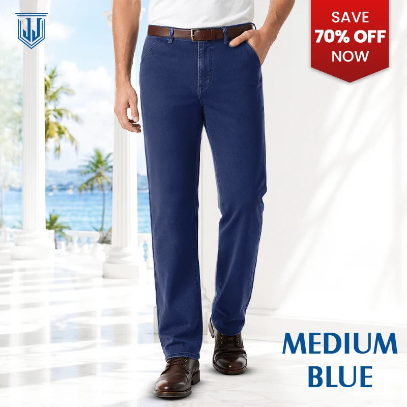 JettJeans - Men's Classic Straight Fit Stretch Jeans