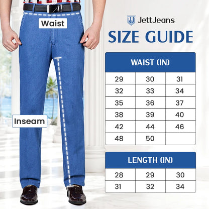 JettJeans - Men's Classic Straight Fit Stretch Jeans