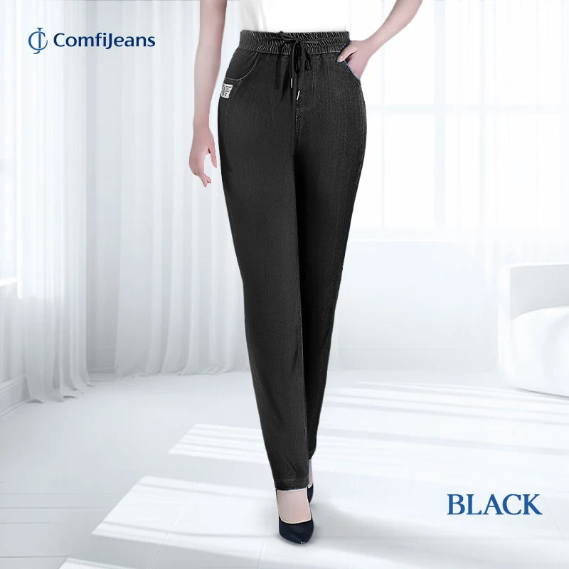 ComfiJeans - Flattering High Waist Ultra-Stretch Mom Jeans