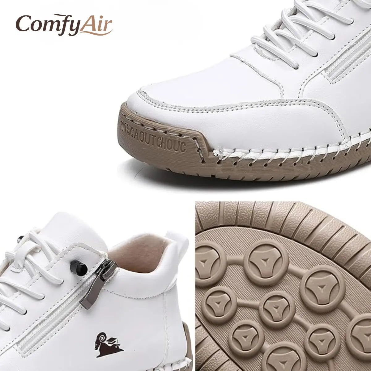ComfyAir - Comfortable Orthopedic Zipper Hand-Stitched Slip-On Shoes