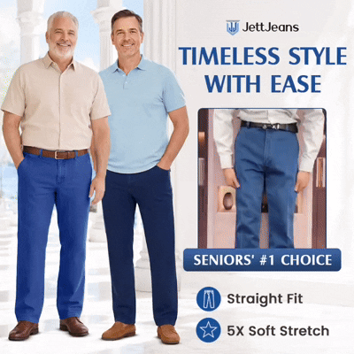 JettJeans - Men's Classic Straight Fit Stretch Jeans