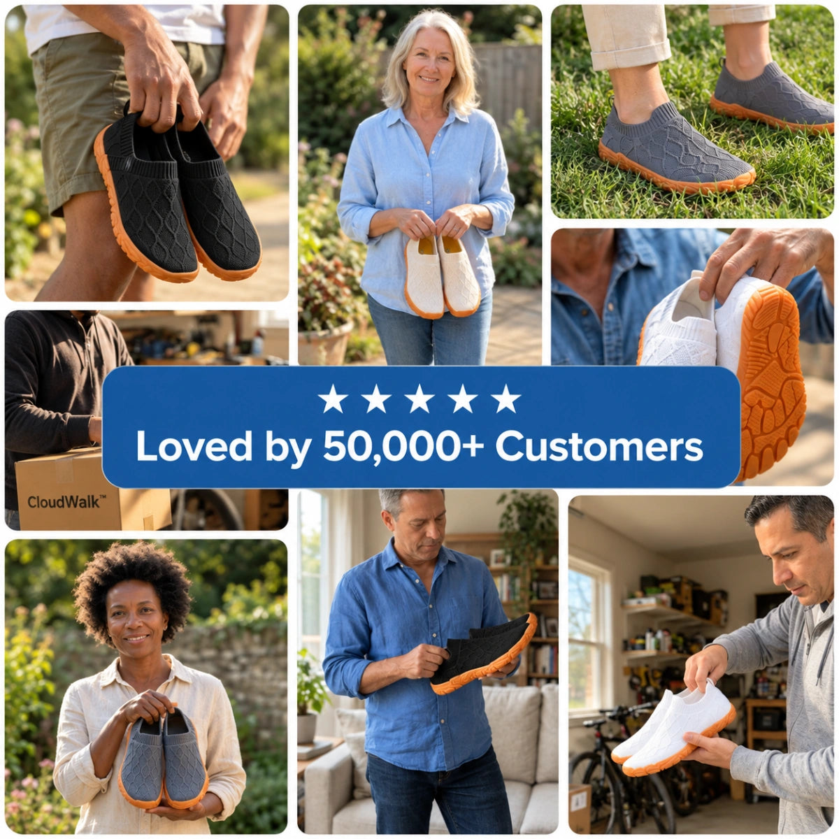 CloudWalk - Orthopedic Slip-On Pain Free Walking Barefoot Shoes