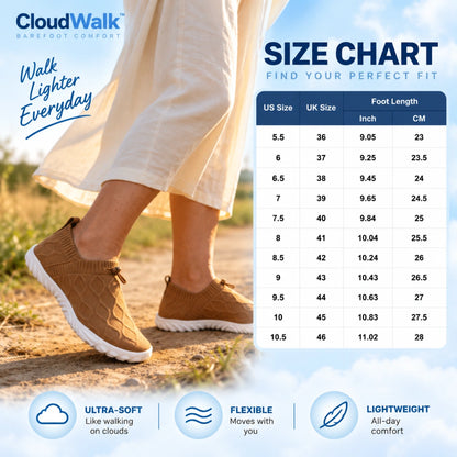 CloudWalk - Orthopedic Slip-On Pain Free Walking Barefoot Shoes