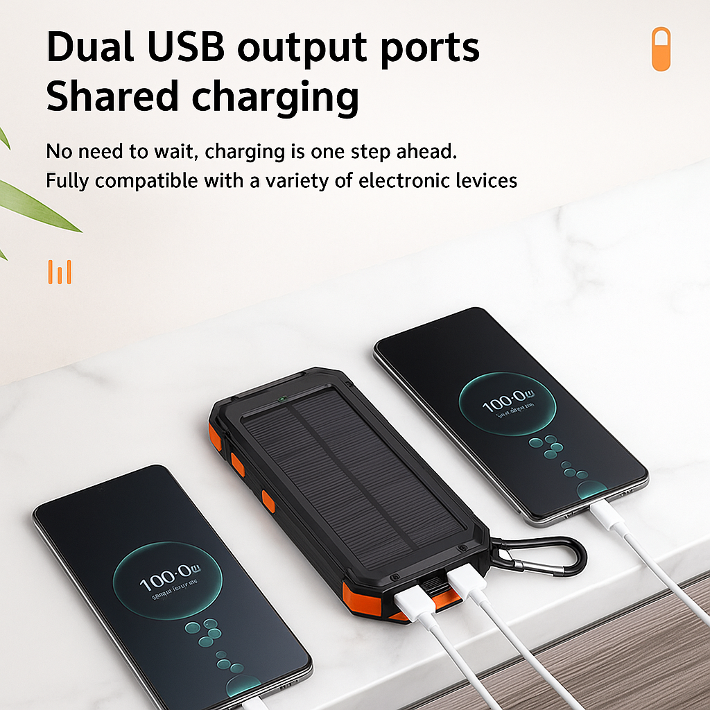10000mAh Solar Charging Power Bank