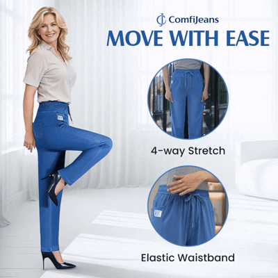 ComfiJeans - Flattering High Waist Ultra-Stretch Mom Jeans