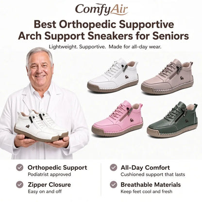 ComfyAir - Comfortable Orthopedic Zipper Hand-Stitched Slip-On Shoes