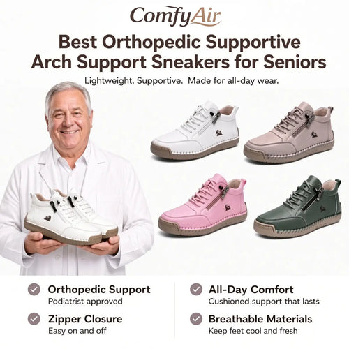 ComfyAir - Comfortable Orthopedic Zipper Hand-Stitched Slip-On Shoes