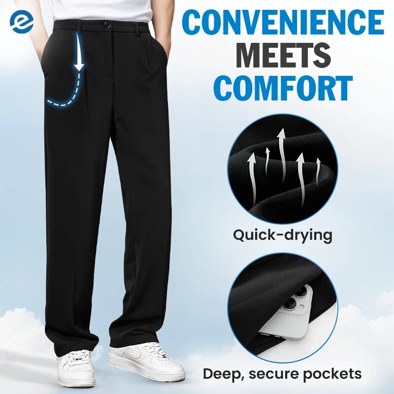 EaseMotions - Super Stretch Ice Silk Comfort Everyday Pants