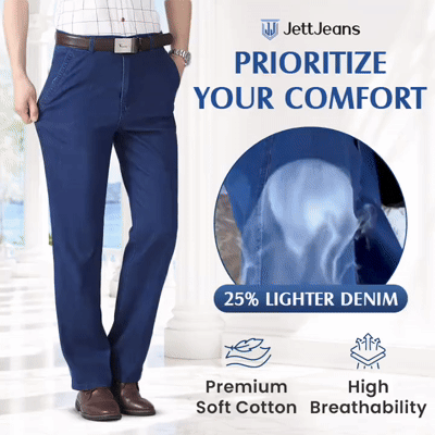 JettJeans - Men's Classic Straight Fit Stretch Jeans