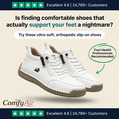ComfyAir - Comfortable Orthopedic Zipper Hand-Stitched Slip-On Shoes