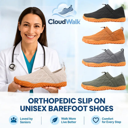 CloudWalk - Orthopedic Slip-On Pain Free Walking Barefoot Shoes