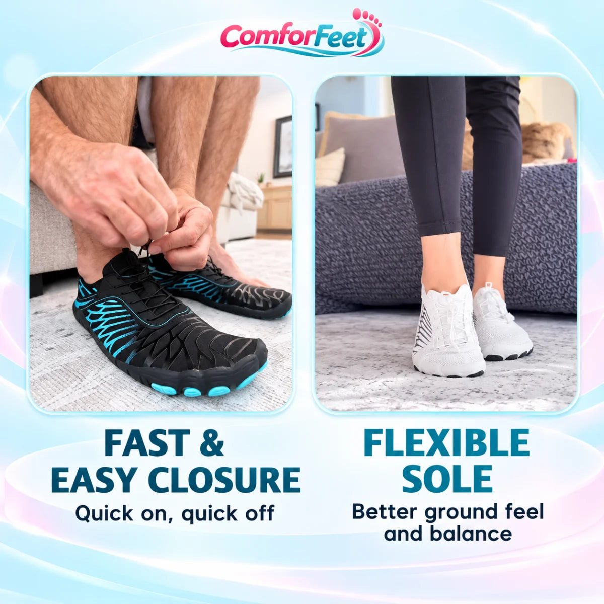 ComforFeet - Orthopedic Wide Toe Box Natural Fit Barefoot Shoes