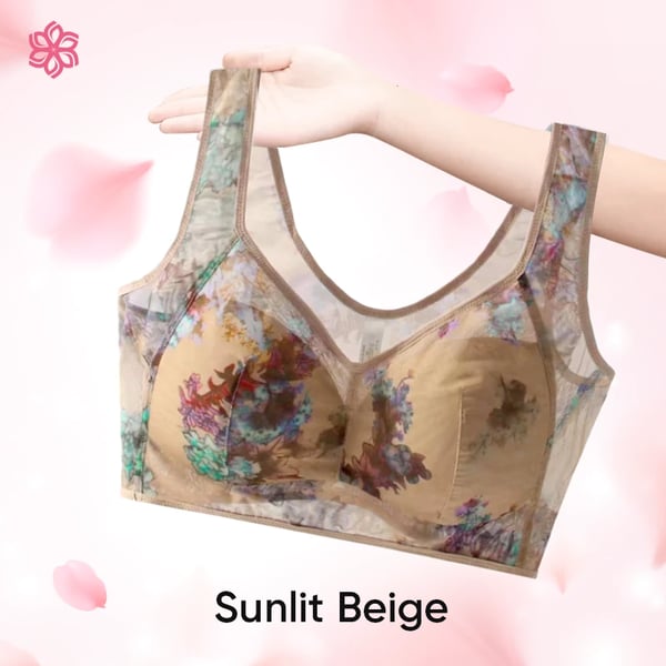 Ultra-Thin Silk Lace Bra - Lace Buttonless Comfortable Bra