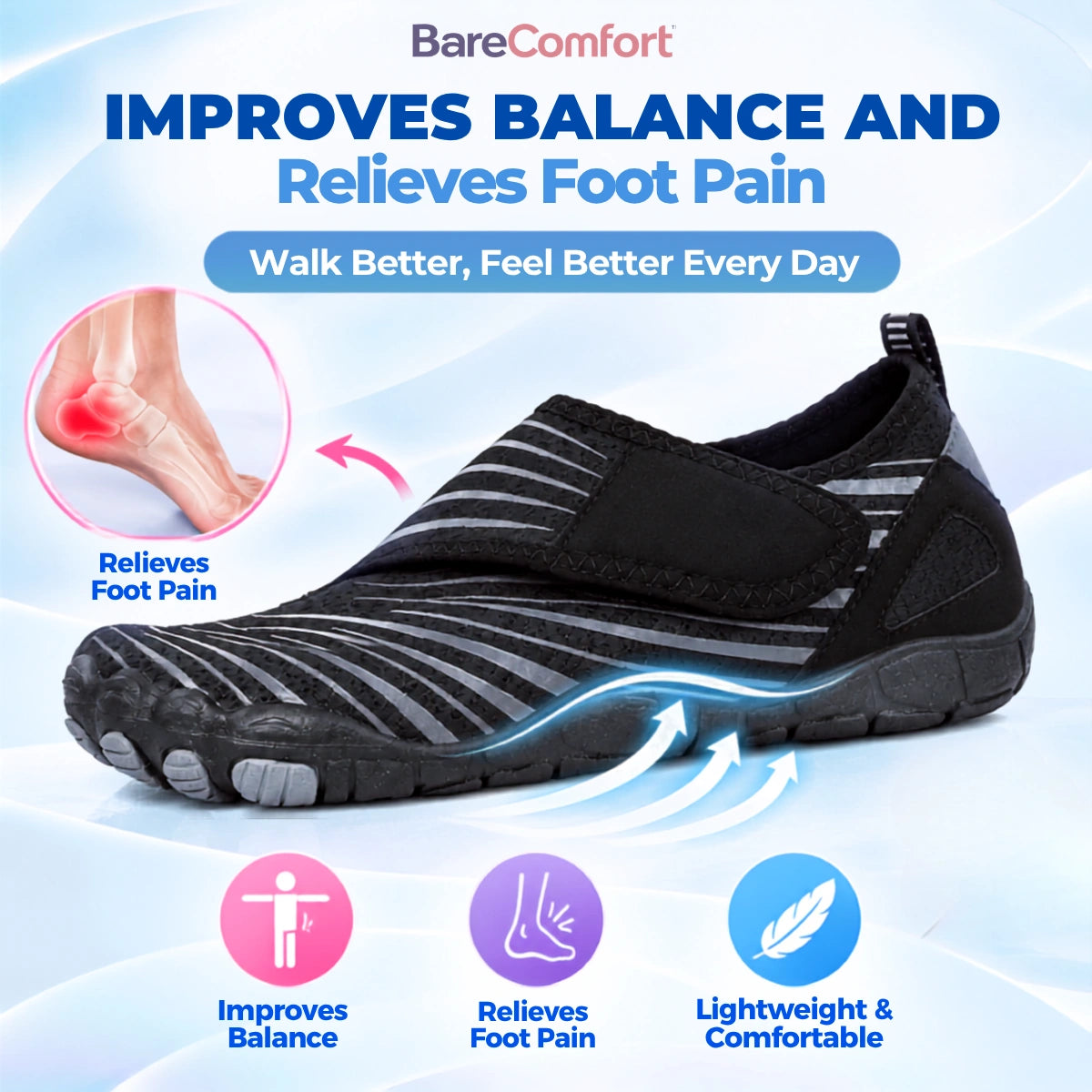 BareComfort - Orthopedic Waterproof Barefoot Shoes For Seniors