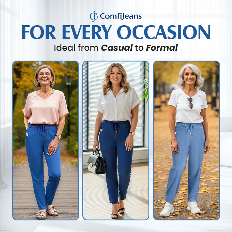 ComfiJeans - Flattering High Waist Ultra-Stretch Mom Jeans