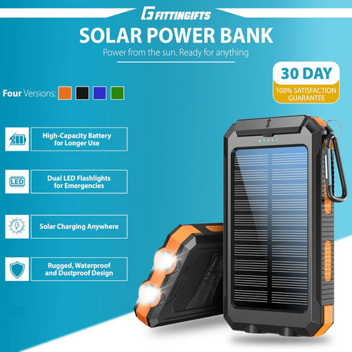 10000mAh Solar Charging Power Bank