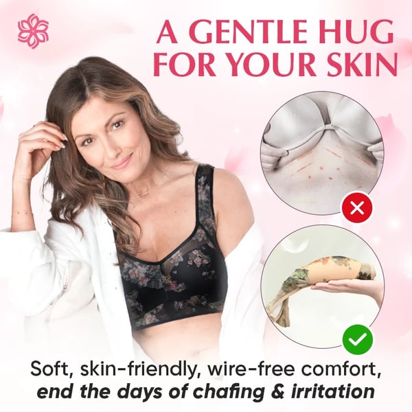 Ultra-Thin Silk Lace Bra - Lace Buttonless Comfortable Bra