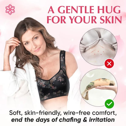 Ultra-Thin Silk Lace Bra - Lace Buttonless Comfortable Bra