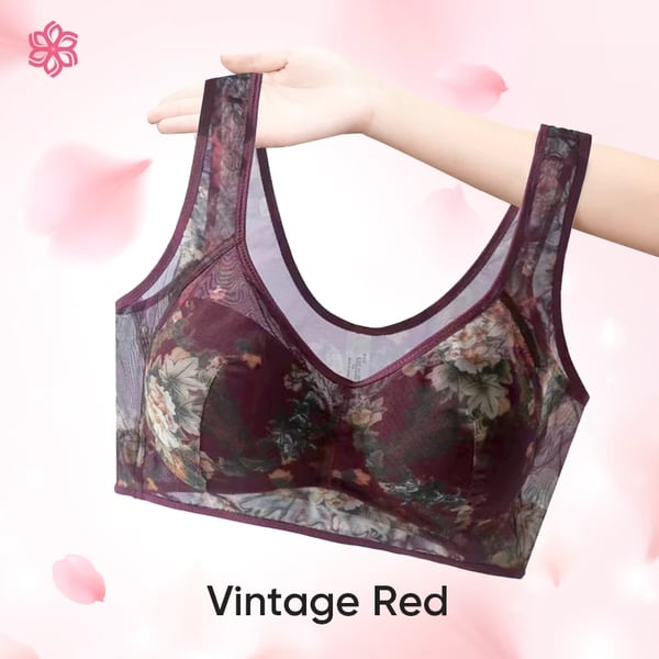 Ultra-Thin Silk Lace Bra - Lace Buttonless Comfortable Bra