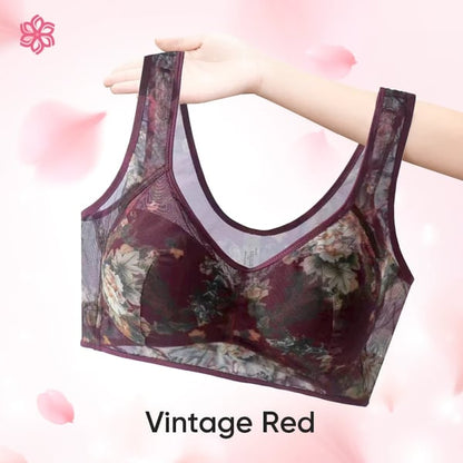 Ultra-Thin Silk Lace Bra - Lace Buttonless Comfortable Bra