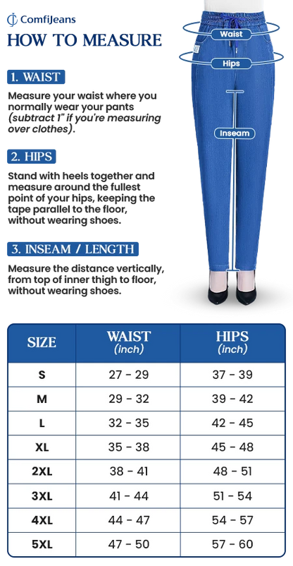ComfiJeans - Flattering High Waist Ultra-Stretch Mom Jeans